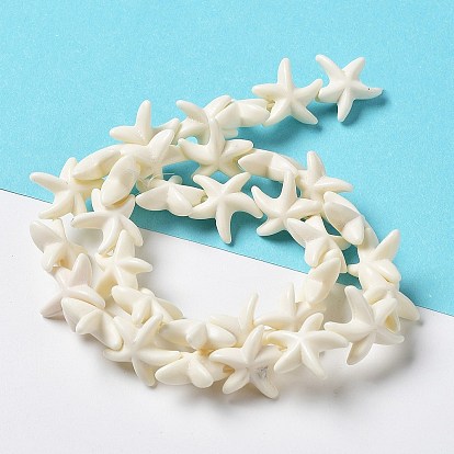 Synthetic Turquoise Dyed Beads Strands, Starfish