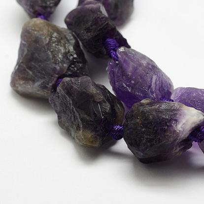 Natural Amethyst Beads Strands, Nuggets