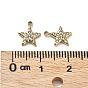 Ion Plating(IP) 304 Stainless Steel Pendants, with Crystal Rhinestone, Star Charm