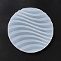 Moldes de silicona para tazas corrugadas planas redondas/cuadradas diy, moldes de posavasos con patrón de onda de fundición de resina, para resina uv, fabricación artesanal de resina epoxi