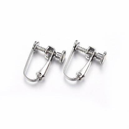 Ion Plating(IP) 304 Stainless Steel Clip-on Earring Findings