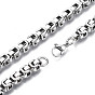 201 Stainless Steel Byzantine Chain Bracelet for Men Women