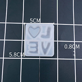 Silicone Molds, Resin Casting Molds, For UV Resin, Epoxy Resin Jewelry Making, Word Love