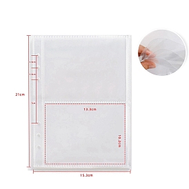 25 Sheets Plastic Album 6-Ring Binder Refill Pages, Rectangle