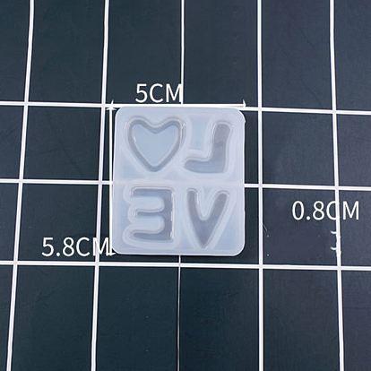 Silicone Molds, Resin Casting Molds, For UV Resin, Epoxy Resin Jewelry Making, Word Love