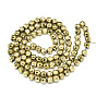 Electroplate Non-magnetic Synthetic Hematite Beads Strands, Round, Faceted