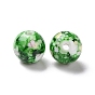 Printed Opaque Acrylic Beads, Round