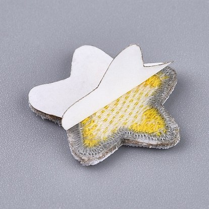 Computerized Embroidery Cloth Self Adhesive Reusable Patches, Stick on Patch, for Kids Clothing, Jackets, Jeans, Backpacks, Star