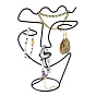 Exhibición del sostenedor del anillo del almacenamiento de la joyería del hierro, para pendientes collar pulsera organizador, formas de rostro humano