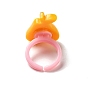 Мультяшное фруктовое кольцо из смолы с открытой манжетой для детей