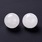 Natural Quartz Crystal Beads, Rock Crystal Beads, No Hole/Undrilled, for Wire Wrapped Pendant Making, Round