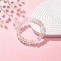 Candy Color Acrylic Heart Beaded Stretch Bracelet for Women