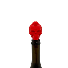 Bouchons de bouteilles de vin en silicone, pour halloween, tête crâne