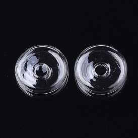 Botellas de vidrio soplado hechas a mano, para la fabricación de colgantes de viales de vidrio, plano y redondo