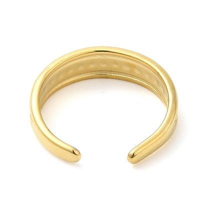 304 anillo de puño abierto con puntos de acero inoxidable para mujer