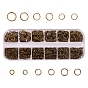 Anillos de salto de hierro , anillos del salto abiertos, 4~10x0.7~1 mm, Sobre 58 g / caja