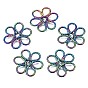 Eco-Friendly Alloy Filigree Joiners, Cadmium Free & Nickel Free & Lead Free, Flower