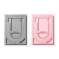 Designtafeln aus Kunststoffperlen für die Gestaltung von Halsketten, Beflockung, Rechteck, 9.45x12.99x0.39 Zoll