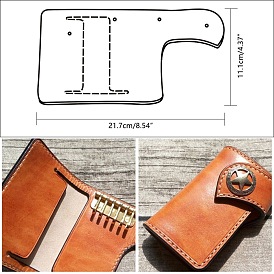 Wallet Acrylic Template, Leather Handcraft Patterns Model