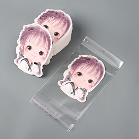 Paper Display Cards, for Necklaces, Girl