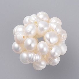 Natural Cultured Freshwater Pearl Pendants, Grade A, Round