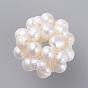 Colgantes naturales de perlas cultivadas de agua dulce, Grado A, rondo