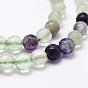 Perlas naturales fluorita hebras, facetados, rondo