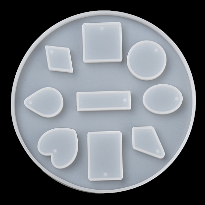 Moldes de silicona para colgantes diy con forma geométrica, moldes de resina, para resina uv, fabricación de joyas de resina epoxi