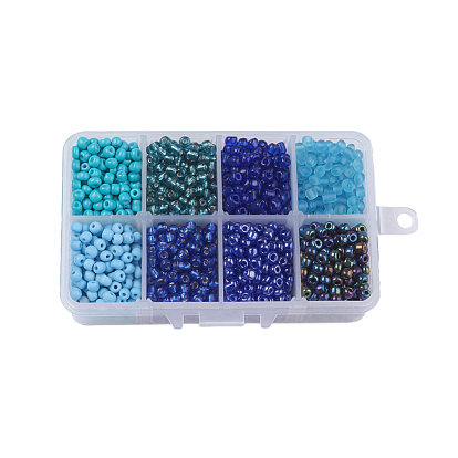Perles de rocaille en verre, pour la fabrication de bijoux et la fabrication de perles, mixedstyle, ronde
