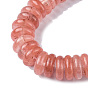 Cherry Quartz Glass Beads Strands, Disc