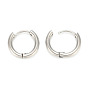 202 Stainless Steel Huggie Hoop Earrings, Hypoallergenic Earrings, with 316 Surgical Stainless Steel Pin, Ring