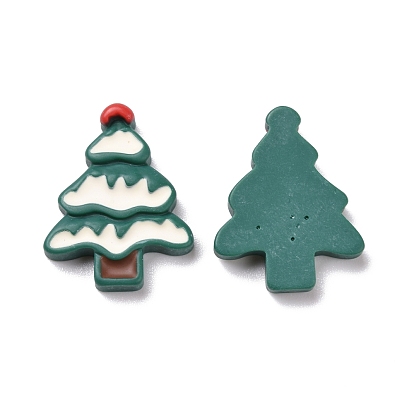 Christmas Theme Opaque Resin Cabochons, DIY Accessories, Tree