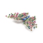 Colorful Rhinestone Butterfly Lapel Pin, Alloy Brooch for Women