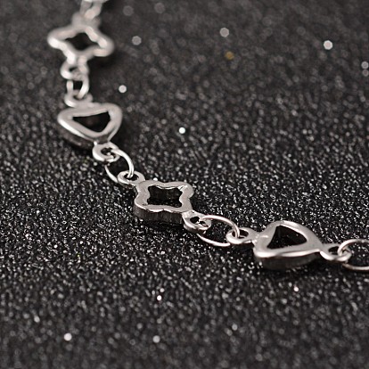304 Stainless Steel Link Chain Bracelets, with OT Clasps, 7-5/8 inch(195mm), 5.5x1.8mm
