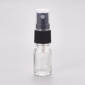 Botellas de spray de vidrio, con rociador fino y tapa antipolvo, botella recargable