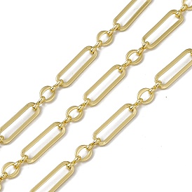 Brass Figaro Chains, with Spool, Unwelded, Long-Lasting Plated, Cadmium Free & Nickel Free & Lead Free