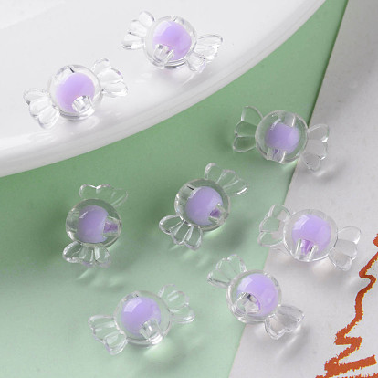 Perles acryliques transparentes, Perle en bourrelet, candy