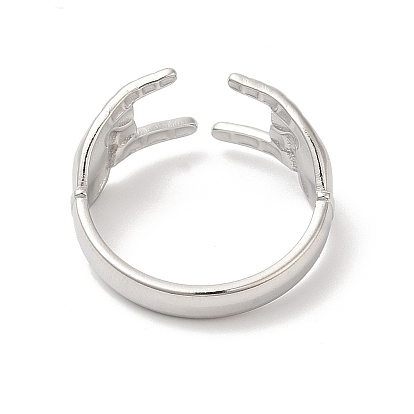 304 Stainless Steel Hands Open Cuff Rings for Women