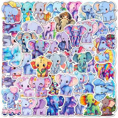 Наклейки из ПВХ с героями мультфильмов, Водонепроницаемые наклейки со слонами для детского творчества
