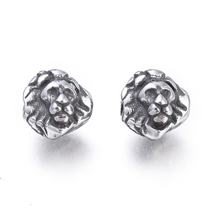 304 Stainless Steel Beads, Lion Head