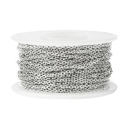 304 chaînes de câbles en acier inoxydable, soudé, avec bobine, Ovale Plat