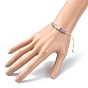 Colonne de graines en verre avec bracelet à maillons mauvais œil, bracelet réglable pour femme