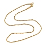 Trendy Men's 304 Stainless Steel Rope Chain Necklaces, with Lobster Clasps