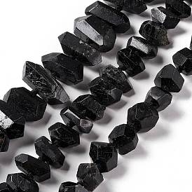 Naturelles tourmaline noire brins de perles, facette, nuggets