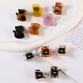 Cellulose Acetate(Resin) Claw Hair Clips, Cat Shape Barrettes for Women Girls