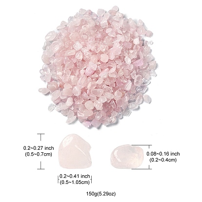 Rose naturelle perles de pépites de quartz, pas de trous / non percés