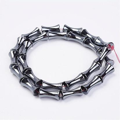 Non-magnetic Synthetic Hematite Beads Strands, Bamboo