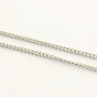Inox chaînes torsadées, non soudée, avec bobine, 2x1.3x0.4mm, environ 82.02 pieds (25 m)/rouleau