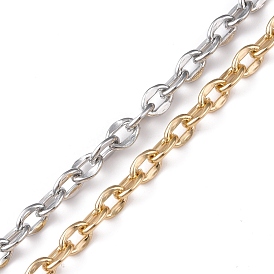 Oval Oxidation Aluminum Coffee Bean Chains, Unwelded