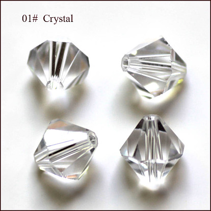 Имитация Австрийские кристаллические шарики, класс AAA, граненые, двухконусные